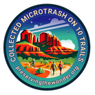 Collected Microtrash on 10 Trails sticker