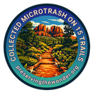 Collected Microtrash on 15 Trails sticker