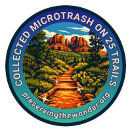 Collected Microtrash on 25 Trails sticker