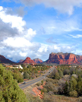 first_view_of_the_rocks Highway 179, Sedona AZ