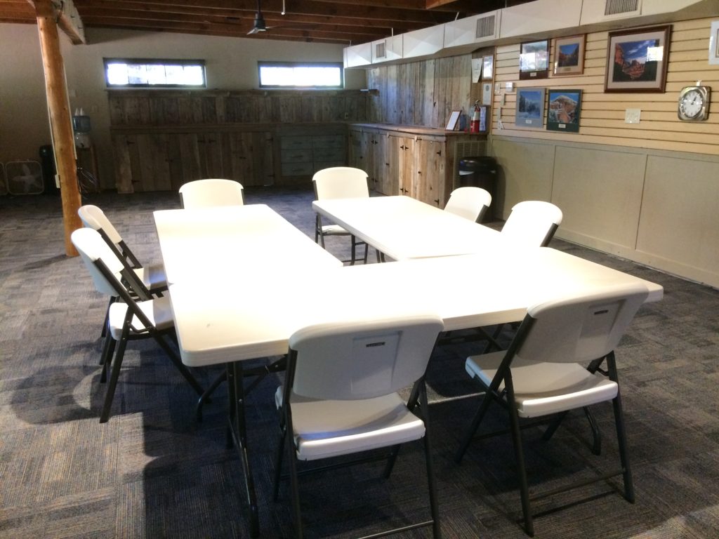 Meeting room seating arrangement